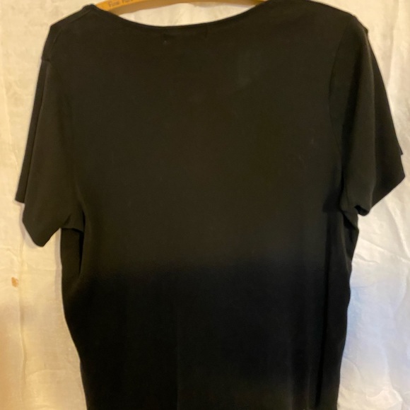 Cute black Dress Barn crew neck short sleeve top for women size 14/16 - Picture 3 of 3